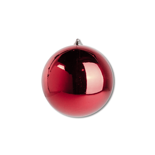 7.5 INCH RED SHINY SHATTERPROOF ROUND ORNAMENT - K&K INTERIORS - Compralo en CorinneRegalos.com