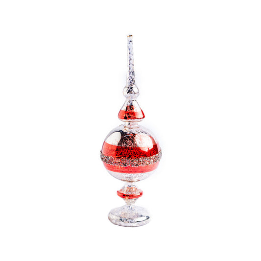 [6/36] ASSORTED 10 INCH SILVER MERCURY GLASS FINIALS W - K&K INTERIORS - Compralo en CorinneRegalos.com
