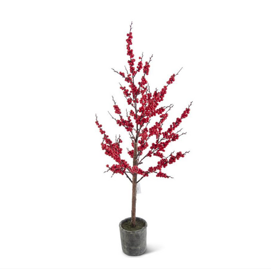 5.5 FOOT RED BERRY TREE IN POT - K&K INTERIORS - Compralo en CorinneRegalos.com