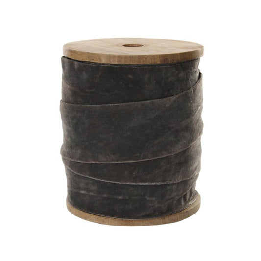 VELVET 50MM RIBBON ON SPOOL DK GREY 25M - SHISHI - Compralo en CorinneRegalos.com