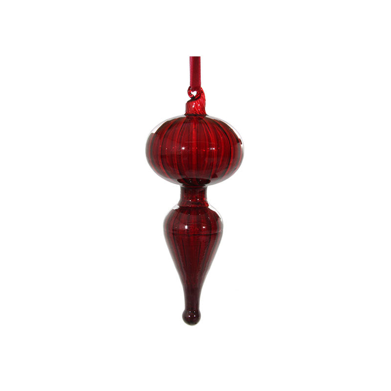 GLASS DROP TRANSPARENT BURGUNDY 14CM - SHISHI - Compralo en CorinneRegalos.com