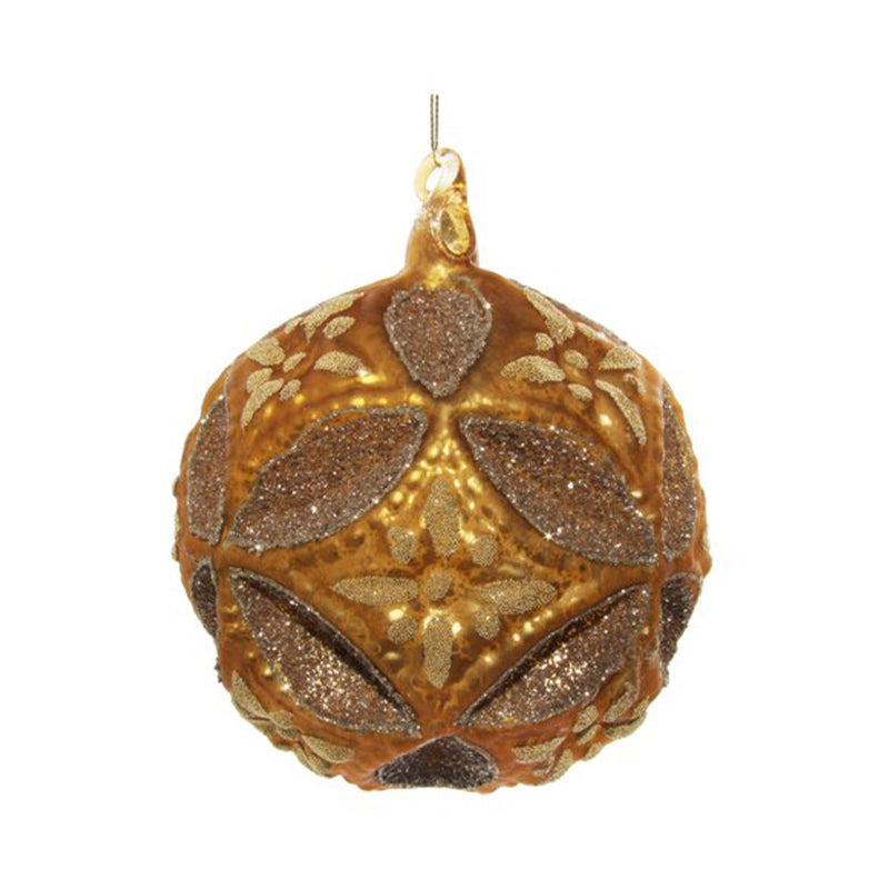 GLASS FLORAL JEWEL BALL GOLD 15CM - SHISHI - Compralo en CorinneRegalos.com
