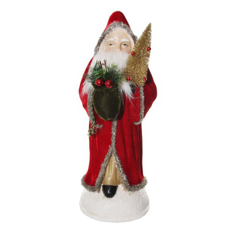SANTA WITH GOLDEN TREE RED 77CM - SHISHI - Compralo en CorinneRegalos.com