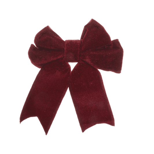 VELVET BOW BURGUNDY W/CLIP 20CM - SHISHI - Compralo en CorinneRegalos.com