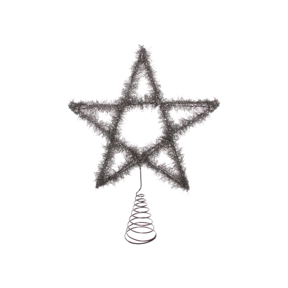 TINSEL STAR TREE TOP SILVER - SHISHI - Compralo en CorinneRegalos.com