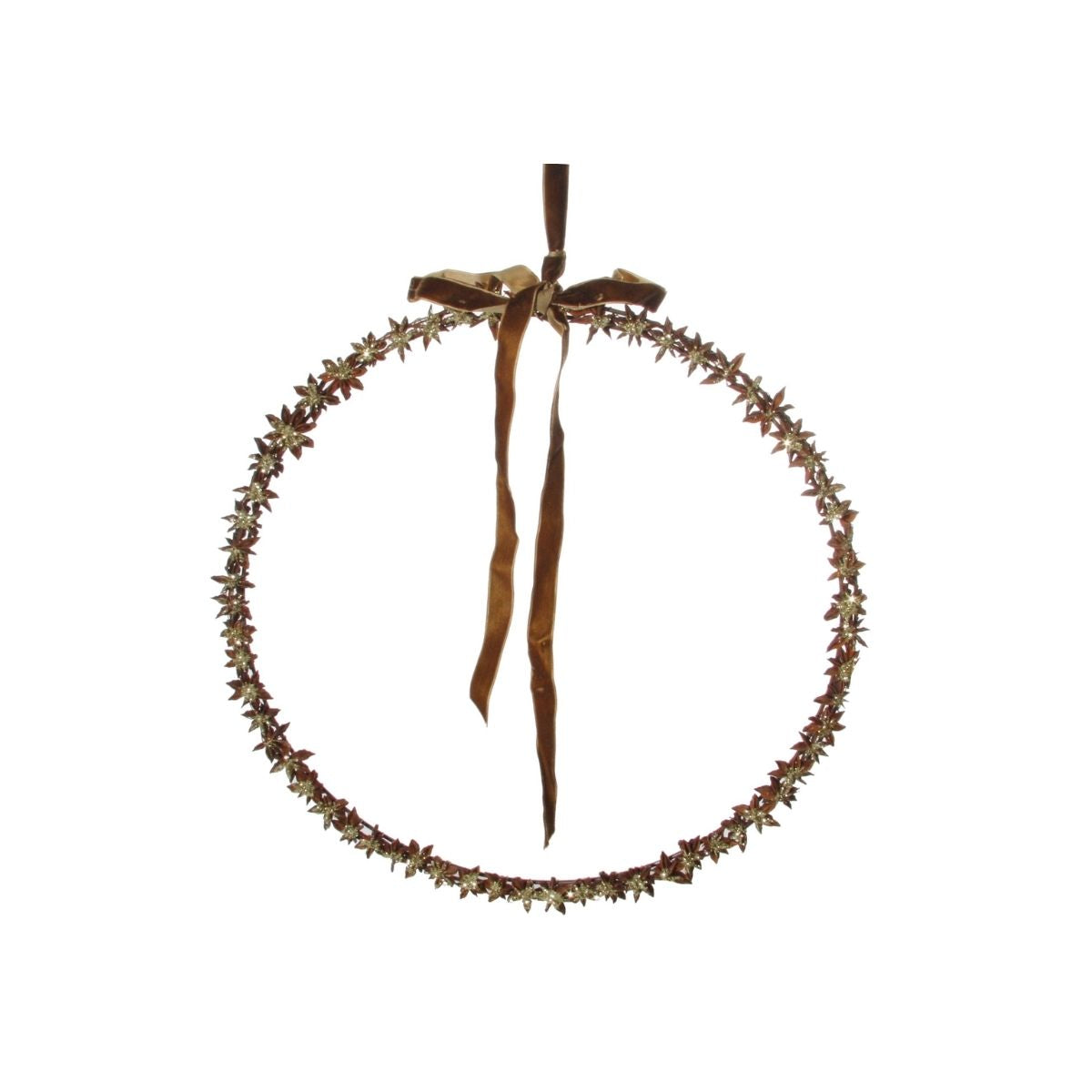 STAR ANISE RING GOLD GLITTER 40CM - SHISHI - Compralo en CorinneRegalos.com