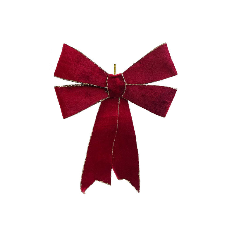 VELVET BOW BURGUNDY CHAMPAGNE GLITTER 25 - SHISHI - Compralo en CorinneRegalos.com