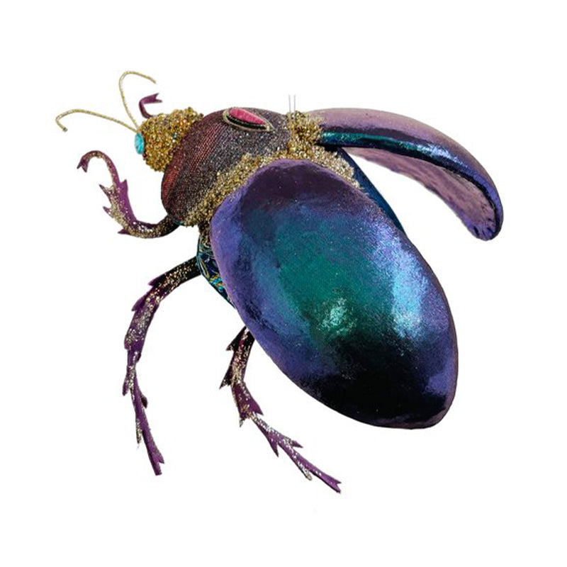 BEETLE ORNAMENT PURPLE, GREEN 26CM - SHISHI - Compralo en CorinneRegalos.com