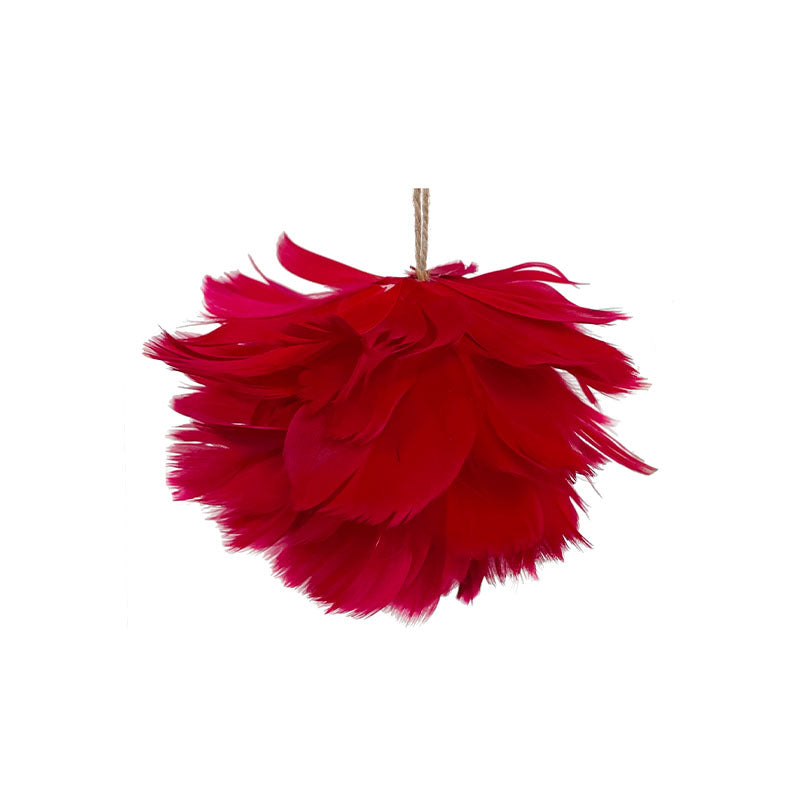 FEATHER BALL RED 9CM - SHISHI - Compralo en CorinneRegalos.com