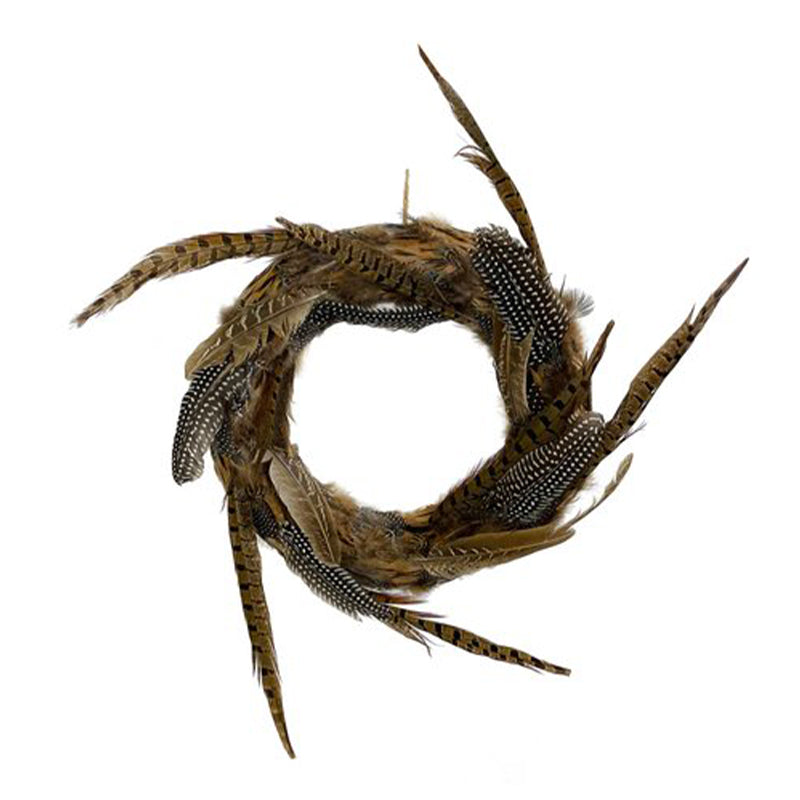 MIXED FEATHER WREATH 50CM - SHISHI - Compralo en CorinneRegalos.com