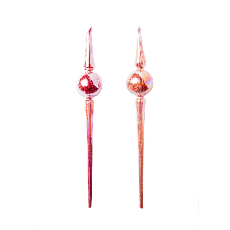 GLASS DROP LUSTERED W/PURPLE GLITTER INS - SHISHI - Compralo en CorinneRegalos.com