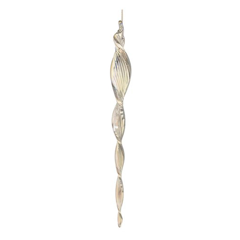 GLASS SWIRL CLEAR LUSTERED 20CM - SHISHI - Compralo en CorinneRegalos.com