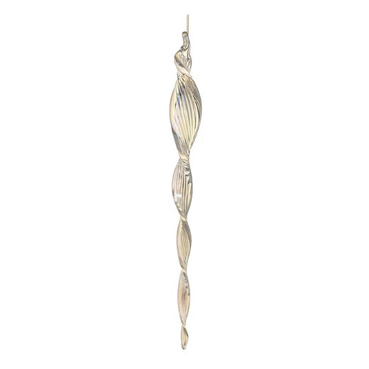 GLASS SWIRL CLEAR LUSTERED 20CM - SHISHI - Compralo en CorinneRegalos.com
