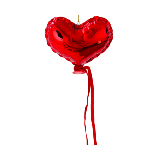 Glass heart balloon red 12cm pc - SHISHI - Compralo en CorinneRegalos.com
