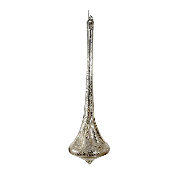 Glass drop antique silver 29cm pc - SHISHI - Compralo en CorinneRegalos.com