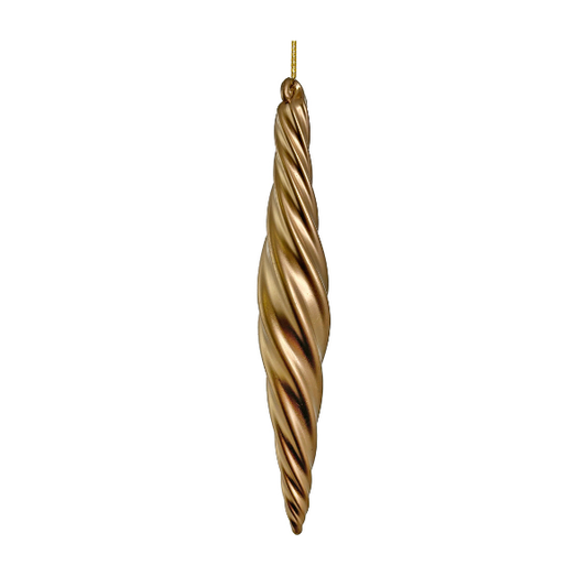 Glass spiral drop gold mat 18cm pc - SHISHI - Compralo en CorinneRegalos.com