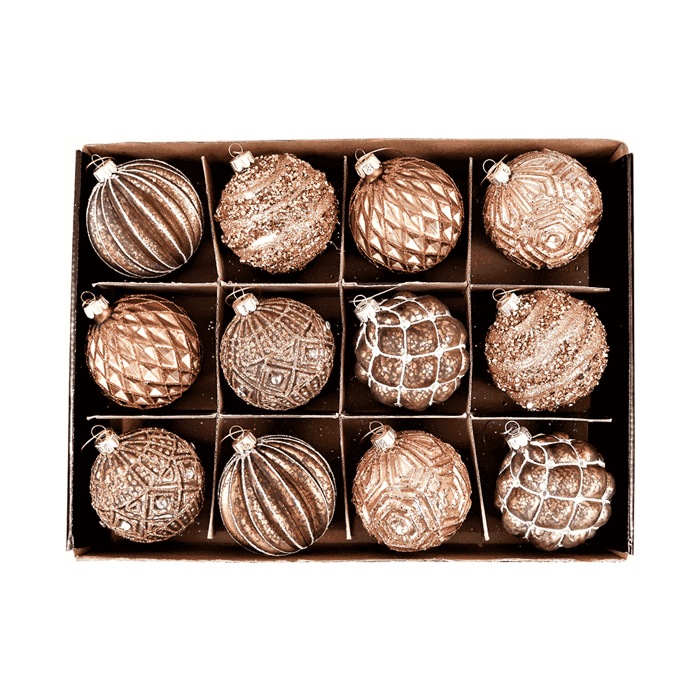 CAJA COLGANTES BOLAS SET 12 - HOFF-INTERIEUR - Compralo en CorinneRegalos.com