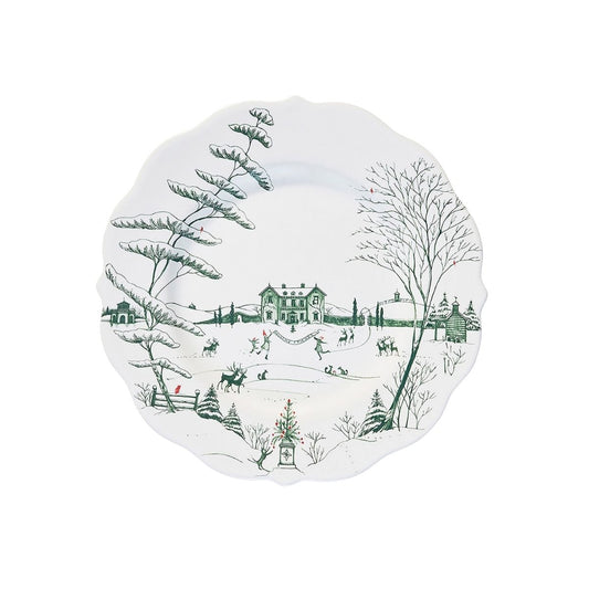 Country Estate Winter Frolic Dinner Plate - Evergreen - JULISKA - Compralo en CorinneRegalos.com