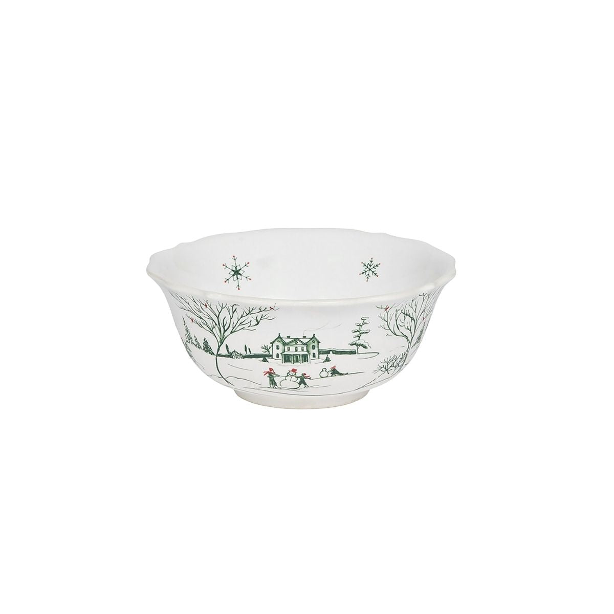 Country Estate Winter Frolic Cereal/Ice Cream Bowl - Evergreen - JULISKA - Compralo en CorinneRegalos.com