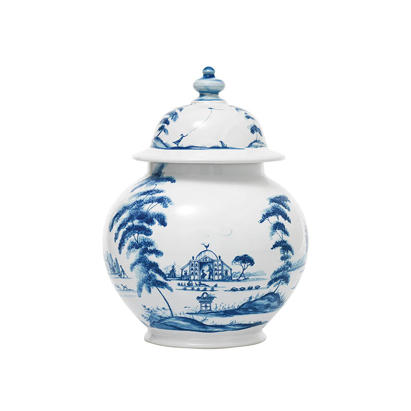 COUNTRY ESTATE GINGER JAR 10 IN  DELFT BLUE - JULISKA - Compralo en CorinneRegalos.com
