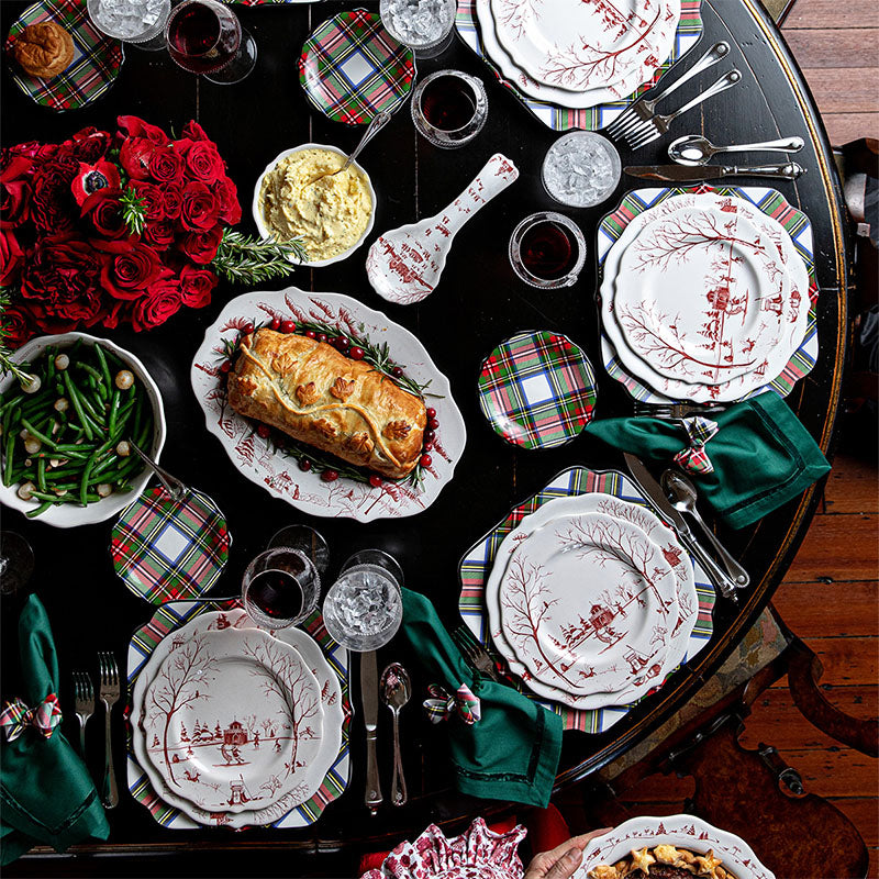 COUNTRY ESTATE WINTER FROLIC RUBY SERVING PLATTER CHRISTMAS EVE - JULISKA - Compralo en CorinneRegalos.com