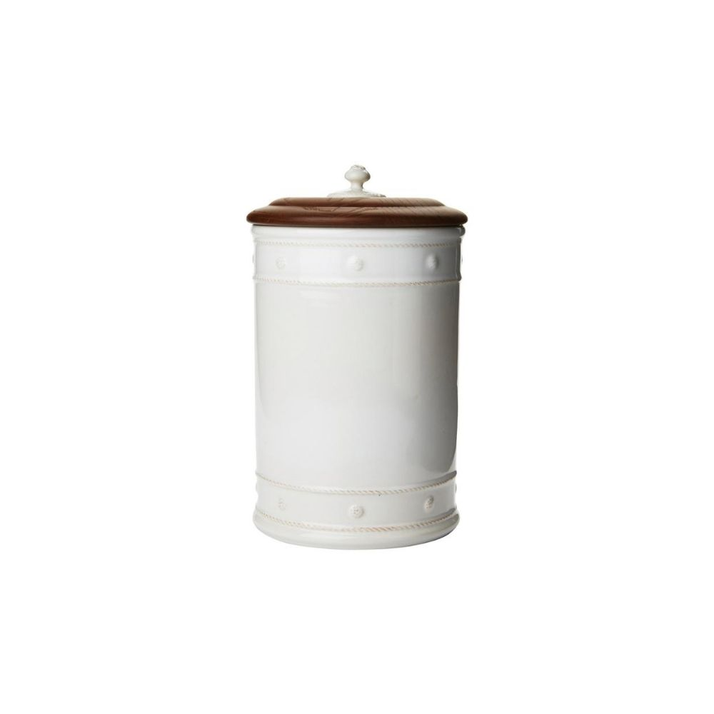 LG CANISTER WITH WOODEN LID B&T WHITE 13 - JULISKA - Compralo en CorinneRegalos.com