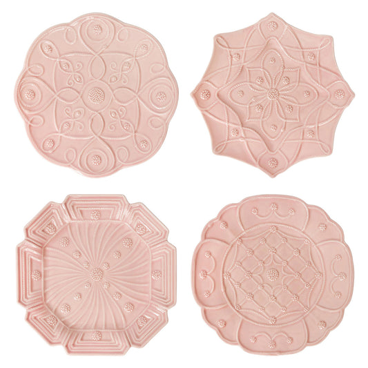 JARDINS DU MONDE DESSERT/SALAD PLATE ASSORTED SET/4 - BLUSH - JULISKA - Compralo en CorinneRegalos.com