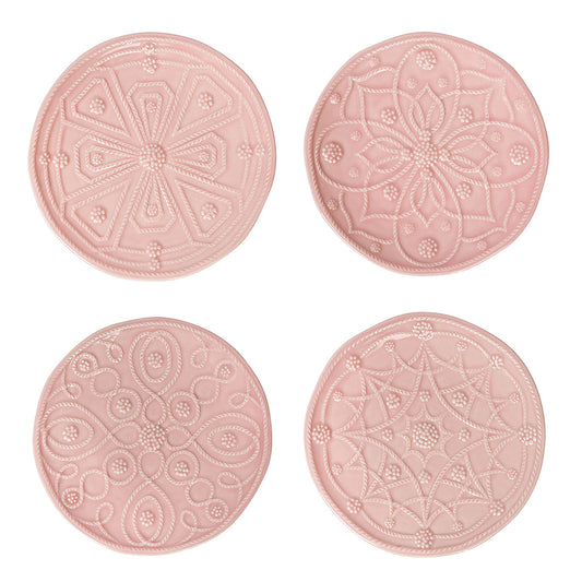 JARDINS DU MONDE SIDE/COCKTAIL PLATE ASSORTED SET/4 - BLUSH - JULISKA - Compralo en CorinneRegalos.com