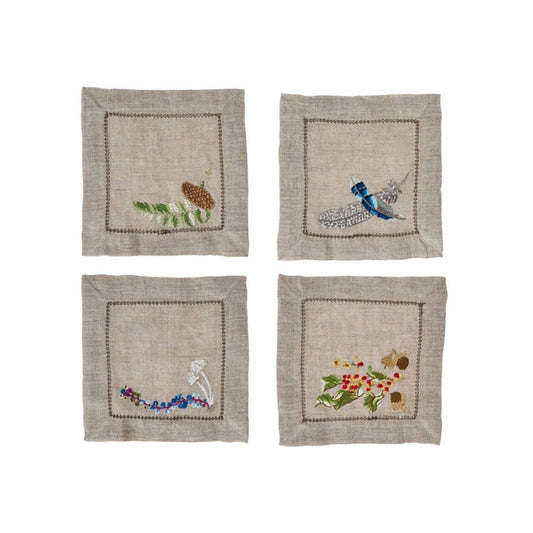 Forest Walk Cocktail Napkin Assorted Set/4 - Multi - JULISKA - Compralo en CorinneRegalos.com