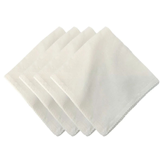 BERRY SCALLOP NAPKIN SET/4 - WHITE - JULISKA - Compralo en CorinneRegalos.com