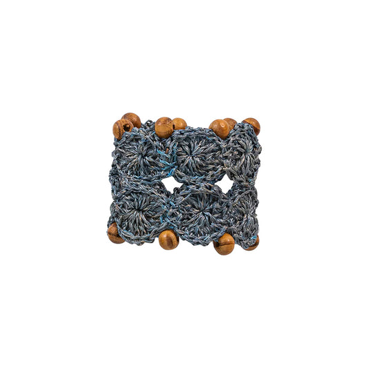 MACRAME CHAMBRAY NAPKIN RING  MACRAME NAPKIN RING - CHAMBRAY - JULISKA - Compralo en CorinneRegalos.com