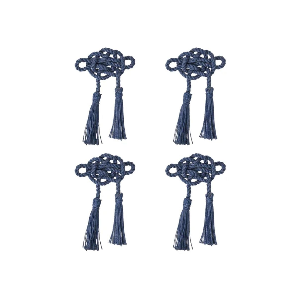 Mystic Knot Napkin Ring Set/4 - Navy - JULISKA - Compralo en CorinneRegalos.com