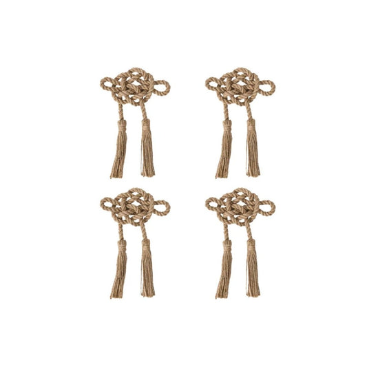 Mystic Knot Napkin Ring Set/4 - Taupe - JULISKA - Compralo en CorinneRegalos.com
