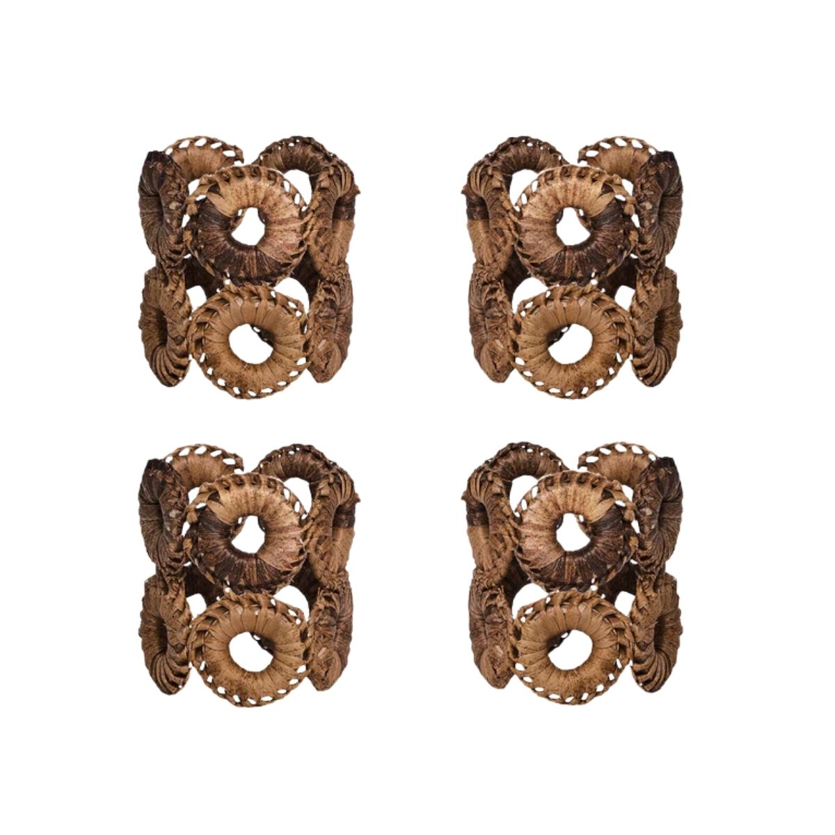 Rustic Ring Napkin Ring Set/4 - Natural - JULISKA - Compralo en CorinneRegalos.com