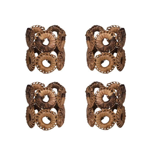 Rustic Ring Napkin Ring Set/4 - Natural - JULISKA - Compralo en CorinneRegalos.com