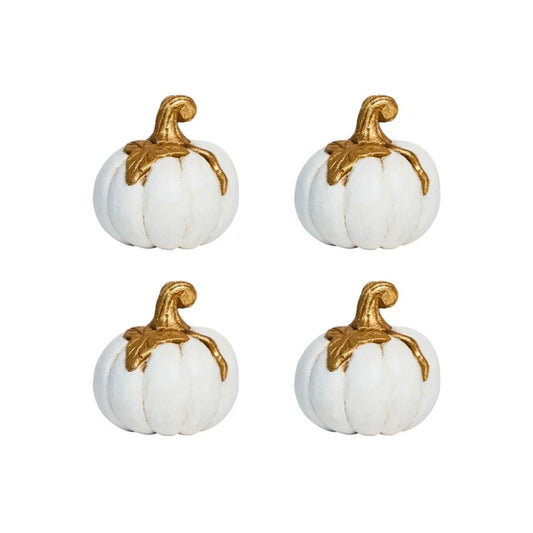 Forest Walk Pumpkin Place Card Holder Set/4 - Gold - JULISKA - Compralo en CorinneRegalos.com