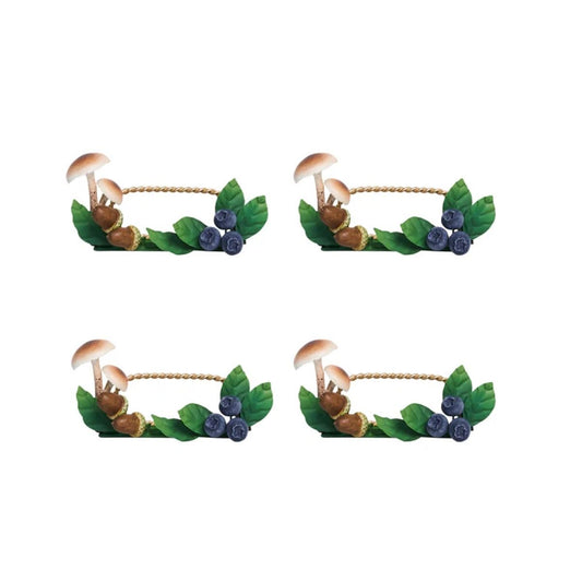 Forest Walk Mushroom & Acorn Place Card Holder Set/4 - Multi - JULISKA - Compralo en CorinneRegalos.com