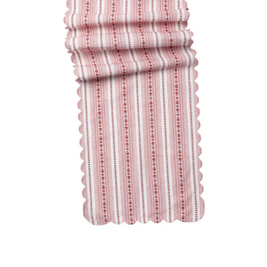 VILLA STRIPE 18  X 90  RUNNER - RED WHITE - JULISKA - Compralo en CorinneRegalos.com