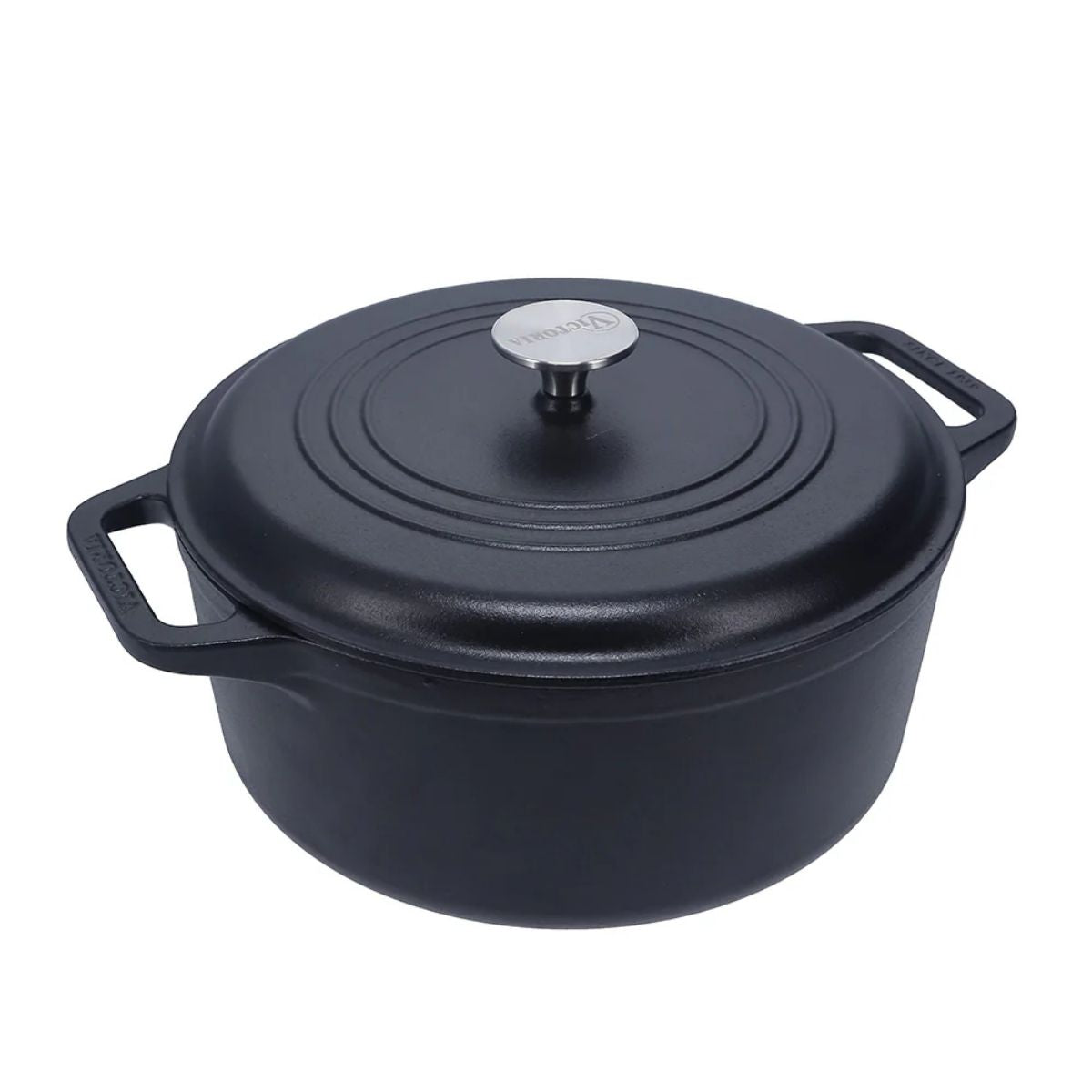 OLLA 6QT/26 CM TAPA HIERRO ESMALTADA - NEGRO MATE - VICTORIA - Compralo en CorinneRegalos.com