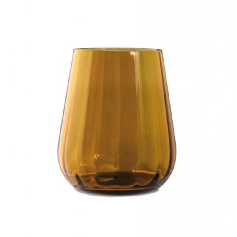 TUMBLER VASO DE VIDRIO 400ML RINASCIMENTO COLOR AMBAR - LIVELLARA - Compralo en CorinneRegalos.com