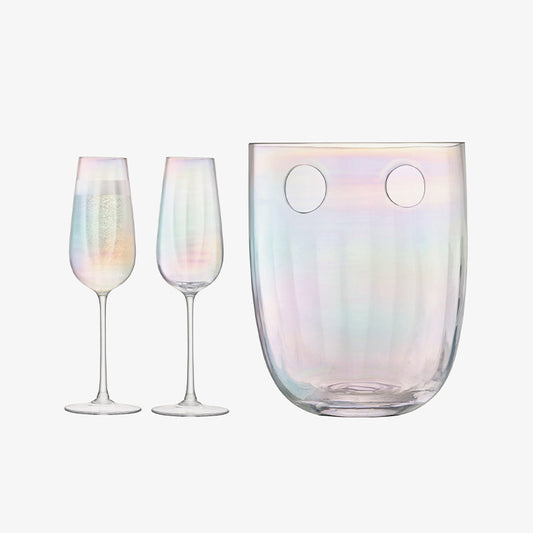 PEARL CHAMPAGNE SET 250ML/H24.5CM MOTHER OF PEARL - LSA INTERNATIONAL - Compralo en CorinneRegalos.com