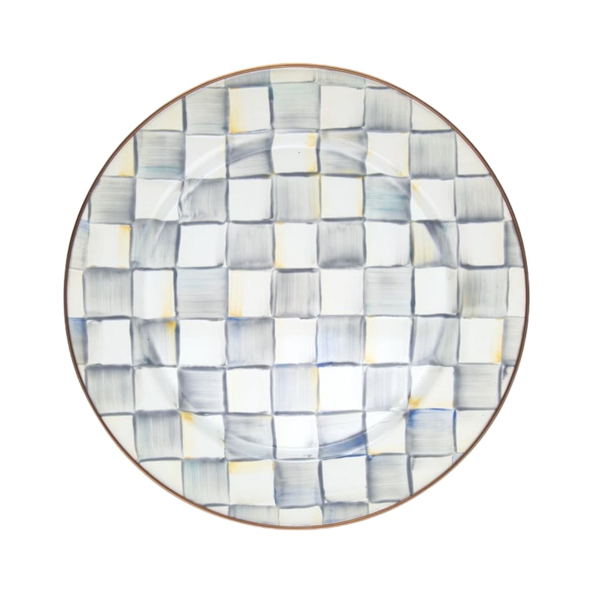 STERLING CHECK CHARGER/PLATE - MACKENZIE-CHILDS - Compralo en CorinneRegalos.com