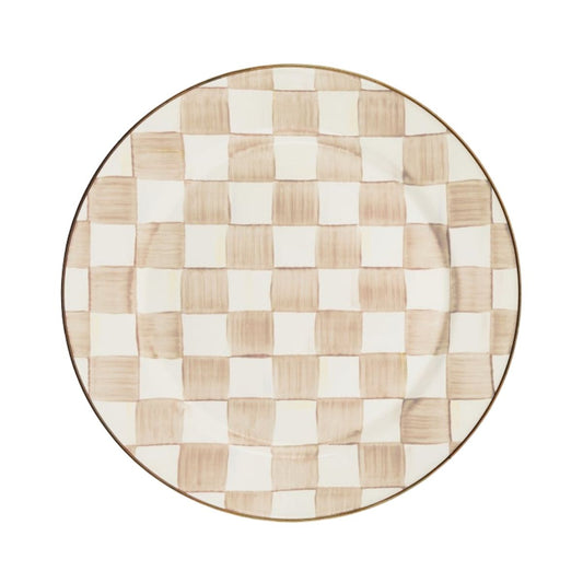 MOCHA CHECK CHARGER/PLATE - MACKENZIE-CHILDS - Compralo en CorinneRegalos.com