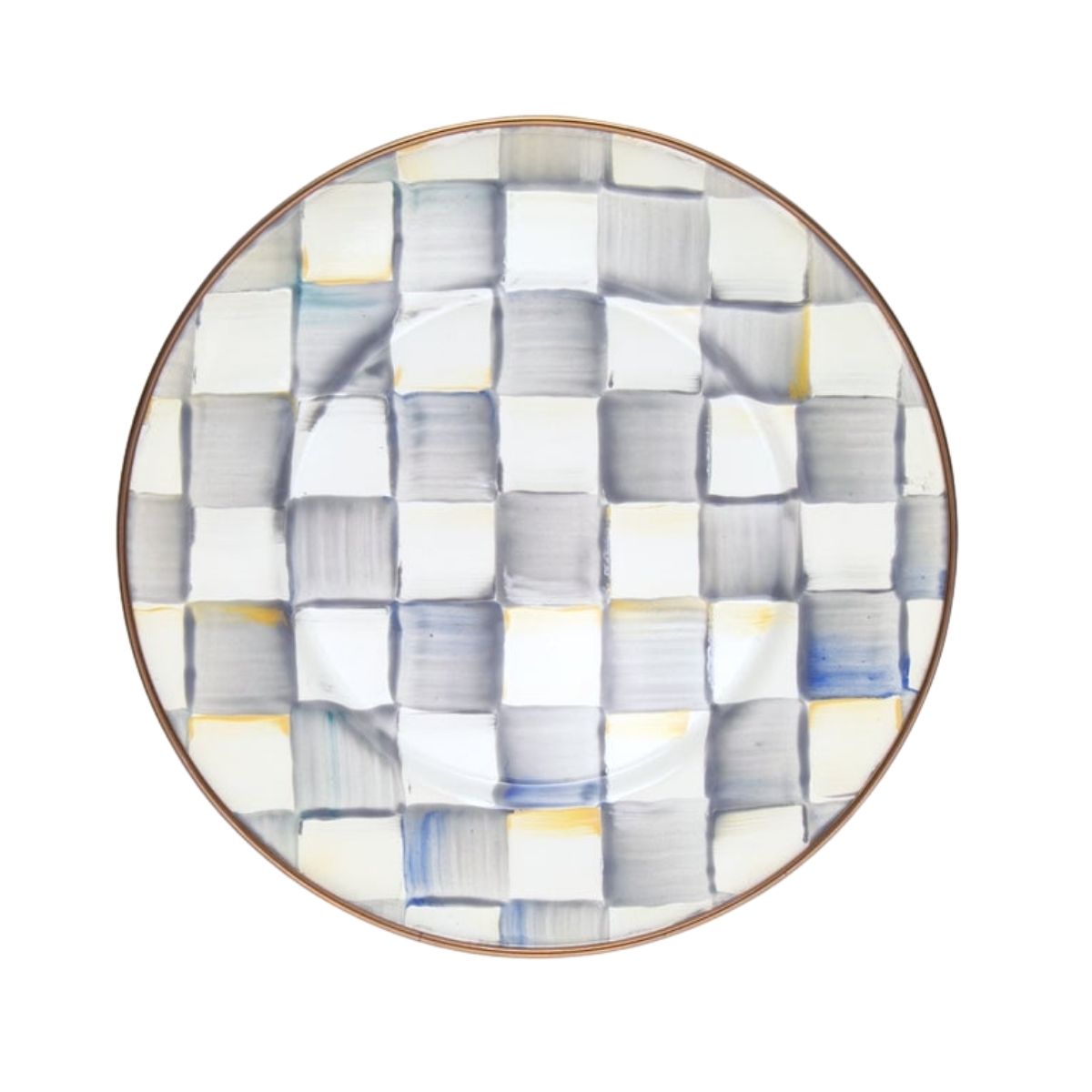 STERLING CHECK SALAD/DESSERT PLATE - MACKENZIE-CHILDS - Compralo en CorinneRegalos.com