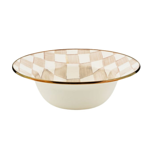 MOCHA CHECK SERVING BOWL - MACKENZIE-CHILDS - Compralo en CorinneRegalos.com