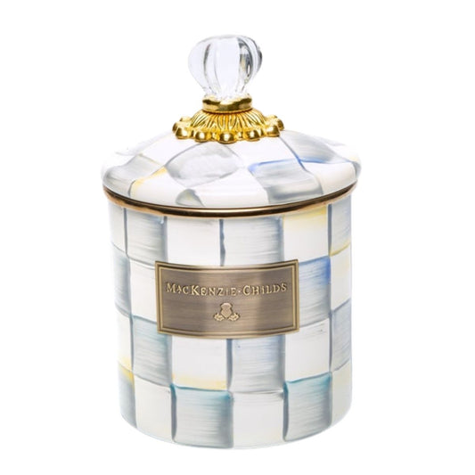 STERLING CHECK SMALL CANISTER - MACKENZIE-CHILDS - Compralo en CorinneRegalos.com