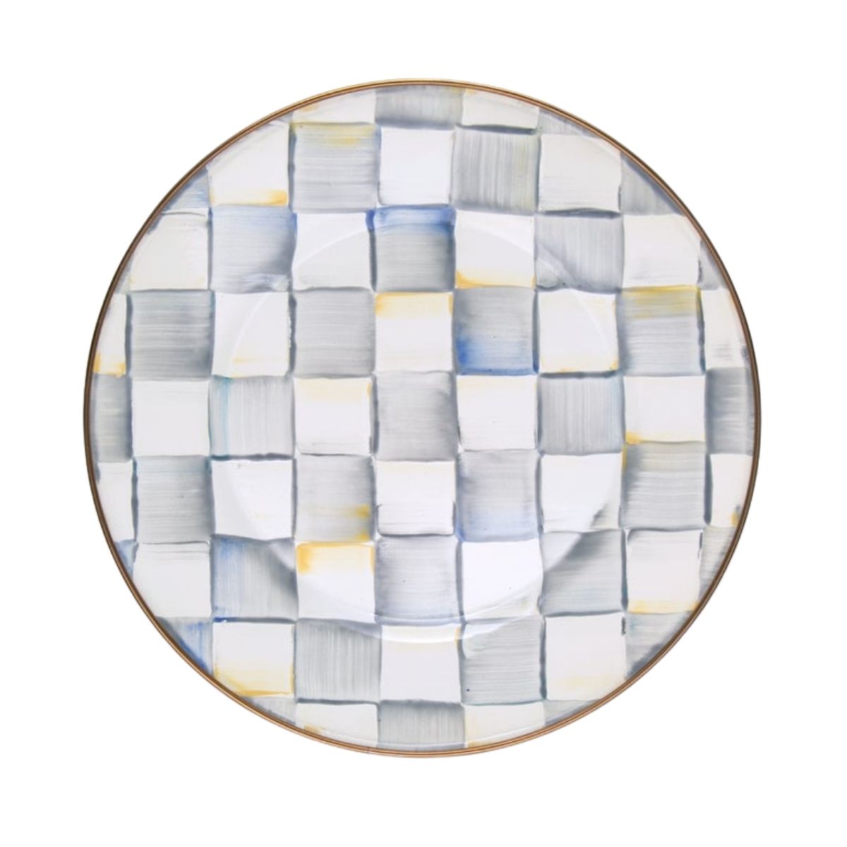 STERLING CHECK DINNER PLATE - MACKENZIE-CHILDS - Compralo en CorinneRegalos.com