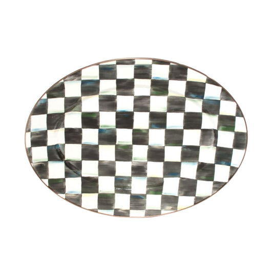 COURTLY CHECK MEDIUM OVAL PLATTER - MACKENZIE-CHILDS - Compralo en CorinneRegalos.com