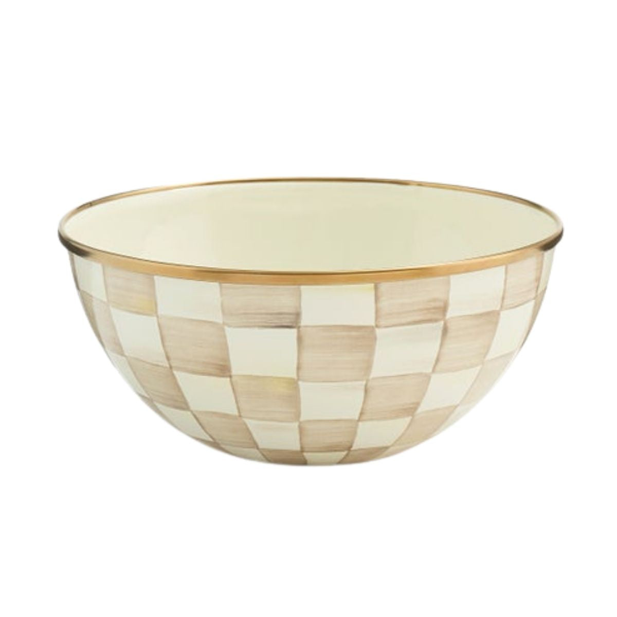 MOCHA CHECK SMALL EVERYDAY BOWL - MACKENZIE-CHILDS - Compralo en CorinneRegalos.com