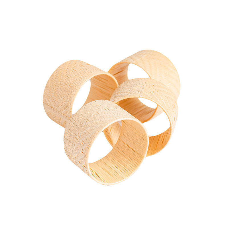 NR NAPKIN RINGS SET OF 4 NATURAL - ADRIANA CASTRO - Compralo en CorinneRegalos.com